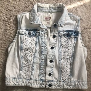 Mossimo Jean Jacket with Lace Detail